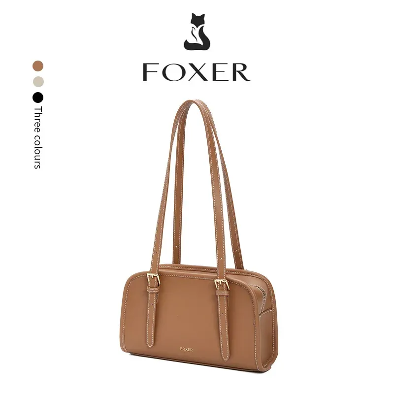 תיק כתף רטרו לנשים FOXER בגימור PU אלגנטי