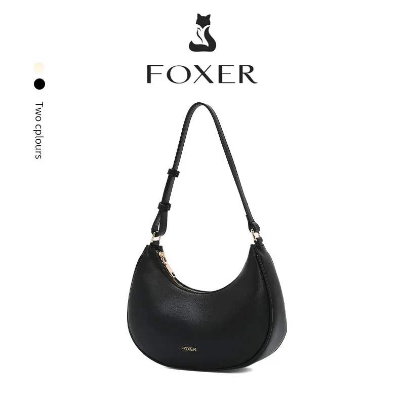 תיק כתף חצי־ירח רך לנשים מבית FOXER