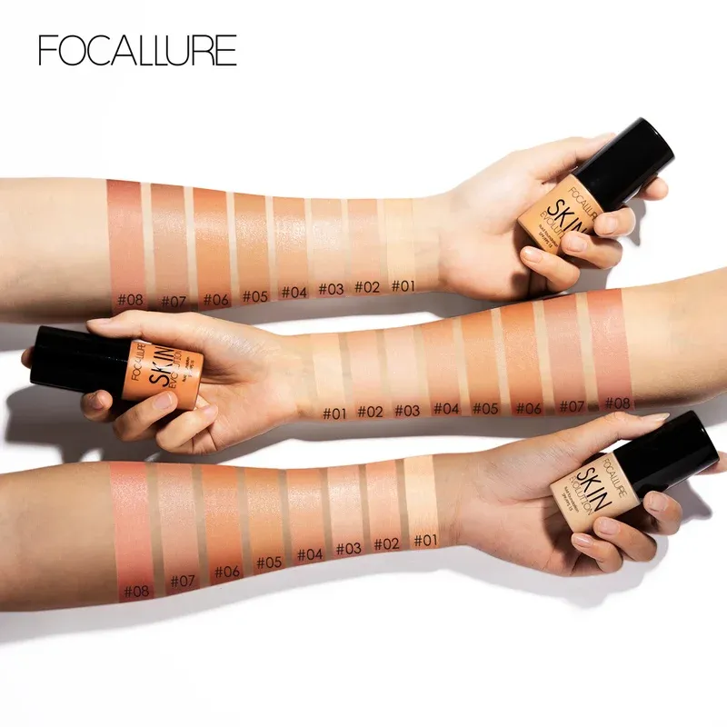 מייקאפ נוזלי Focallure לכיסוי מלא עם שליטה בשמן והגנה קלה