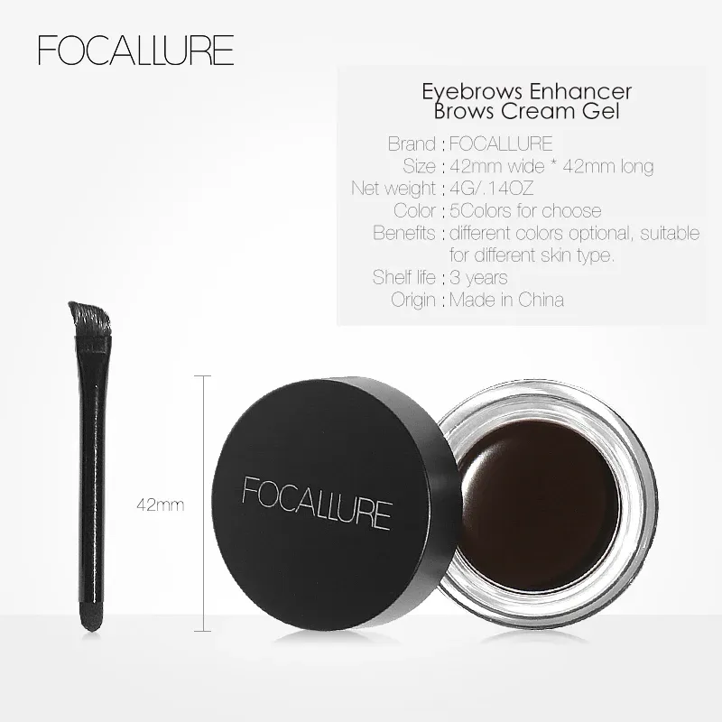 פומייד גבות עמיד במים FOCALLURE עם מברשת