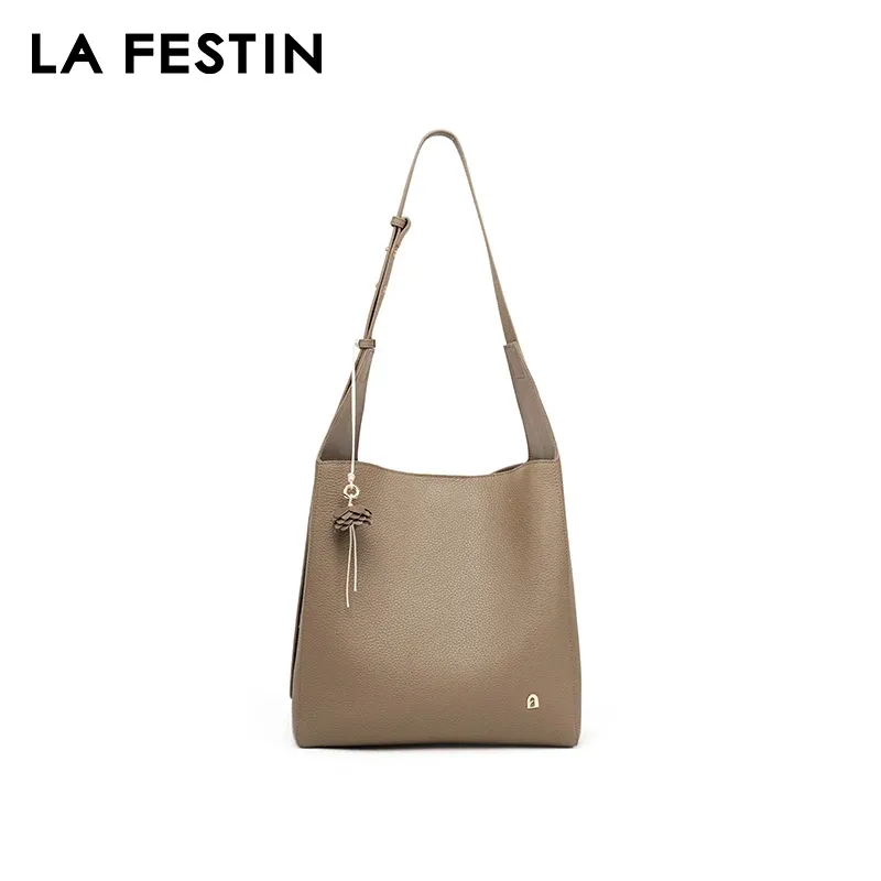 תיק דלי מעור בקר אמיתי LA FESTIN לנשיאה יומיומית