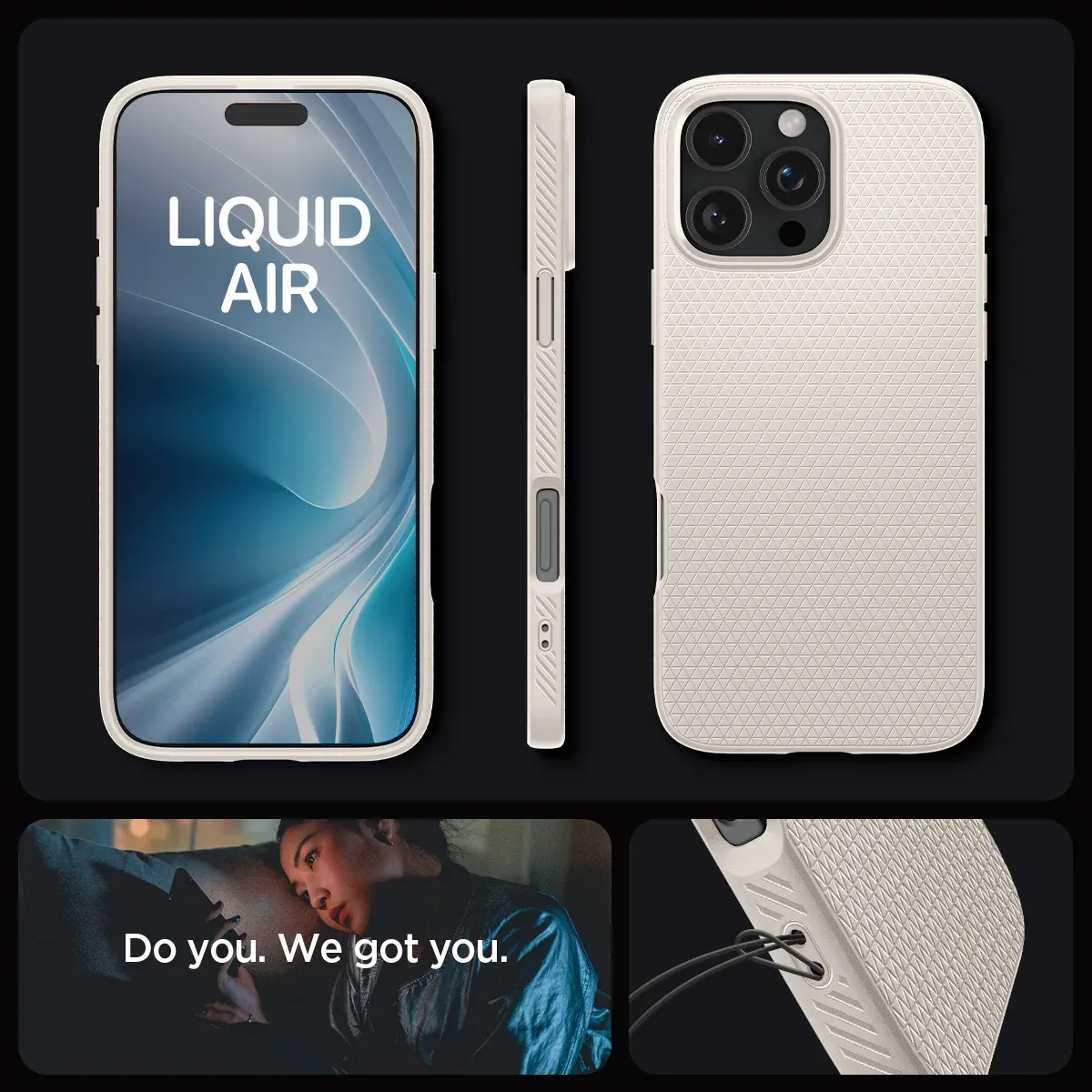 כיסוי Spigen Liquid Air ל‑iPhone 16 Pro / 16 Pro Max