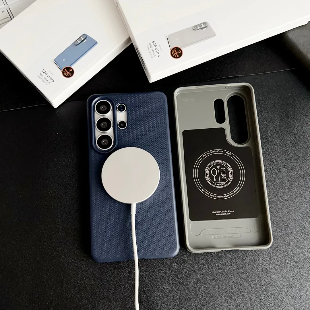 כיסוי מגנטי מט Spigen ל‑Samsung Galaxy S26/S25/S24 עם תאימות MagSafe
