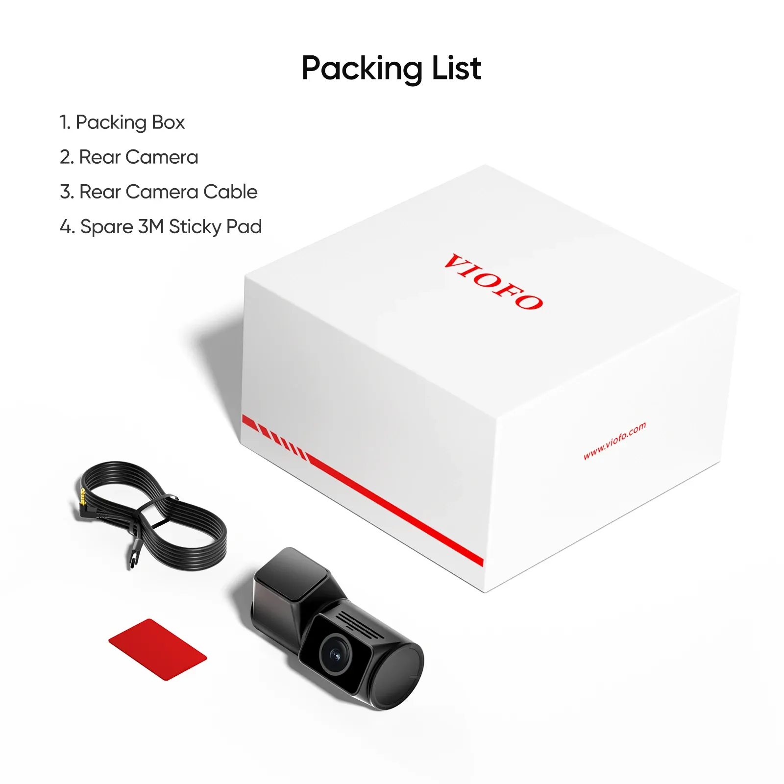 מצלמה אחורית Viofo RC320 ל‑A229 Plus/A229 Pro