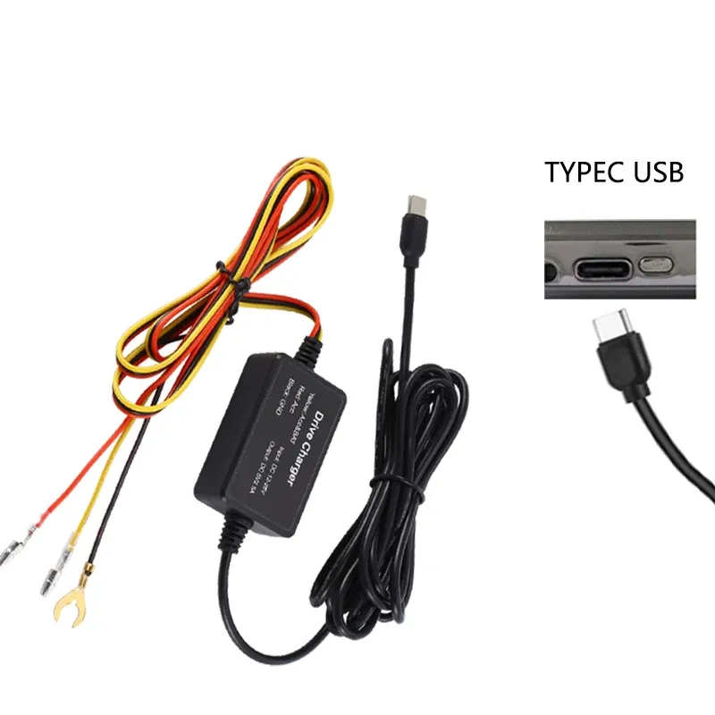 ערכת חיווט קבוע DDPAI Type‑C למצב חניה 12/24V