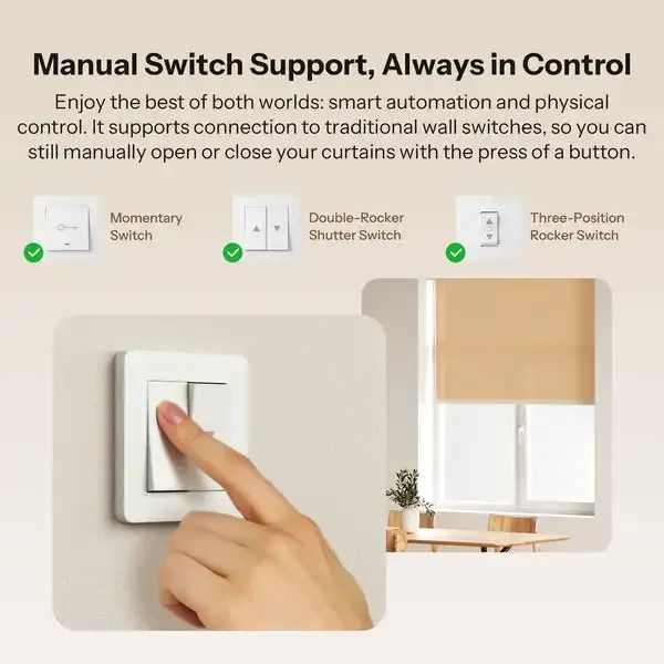 מתג תריס חכם SONOFF Zigbee 3.0 לשליטה במנועי וילון ותריס