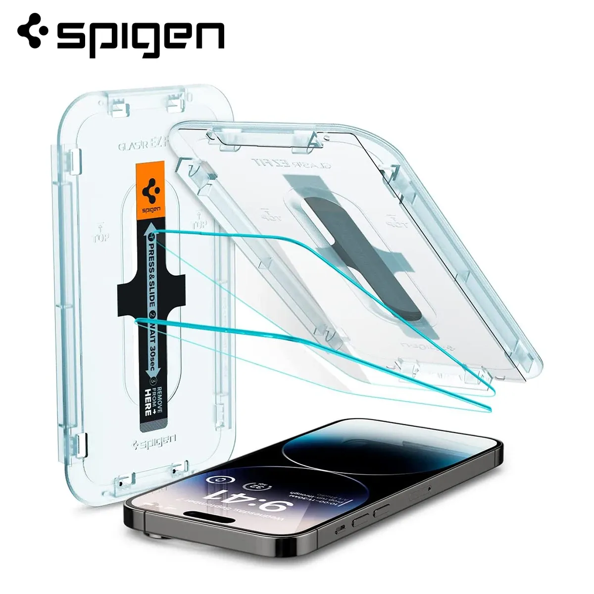 מגן זכוכית Spigen EZ Fit Slim לאייפון 15 פרו מקס / פרו / פלוס