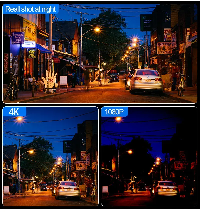 מראת דרך 4K חכמה עם מצלמה כפולה, GPS ואפליקציה