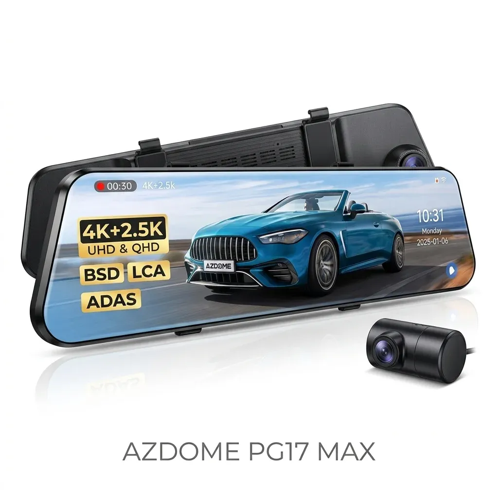 מצלמת דרך מראה AZDOME PG17 MAX
