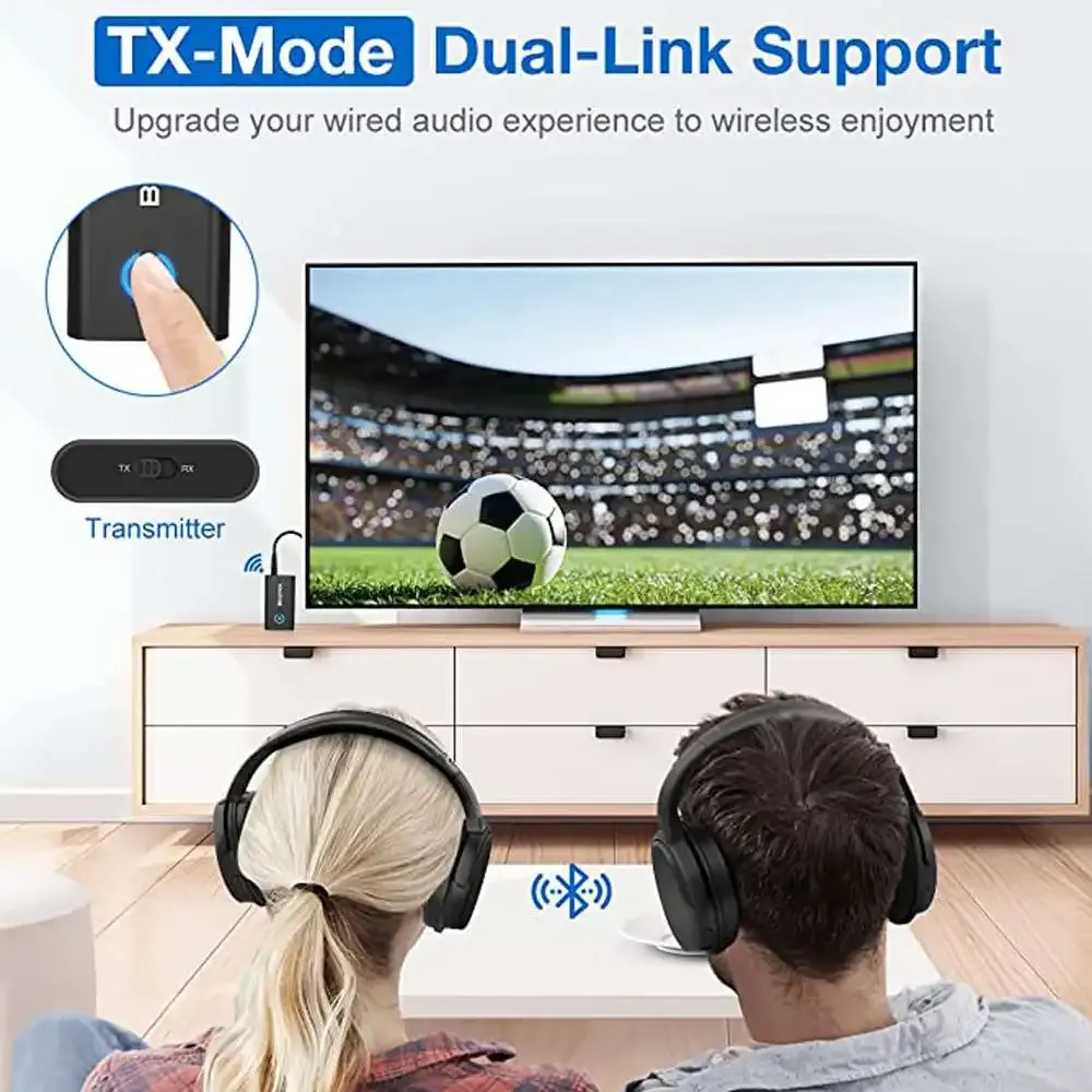משדר/מקלט Bluetooth 5.2 BlitzWolf BT05 עם AptX