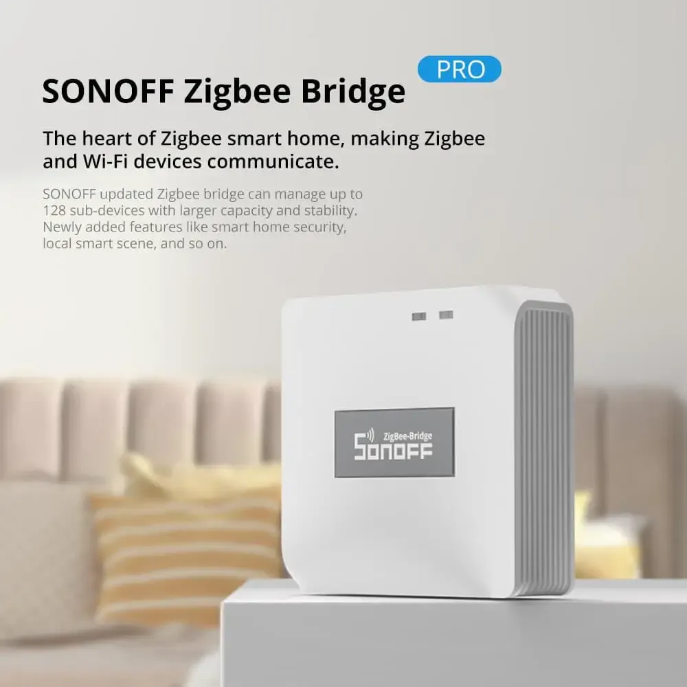 שער ZigBee חכם SONOFF ZB Bridge-P לניהול רשת ביתית מקושרת