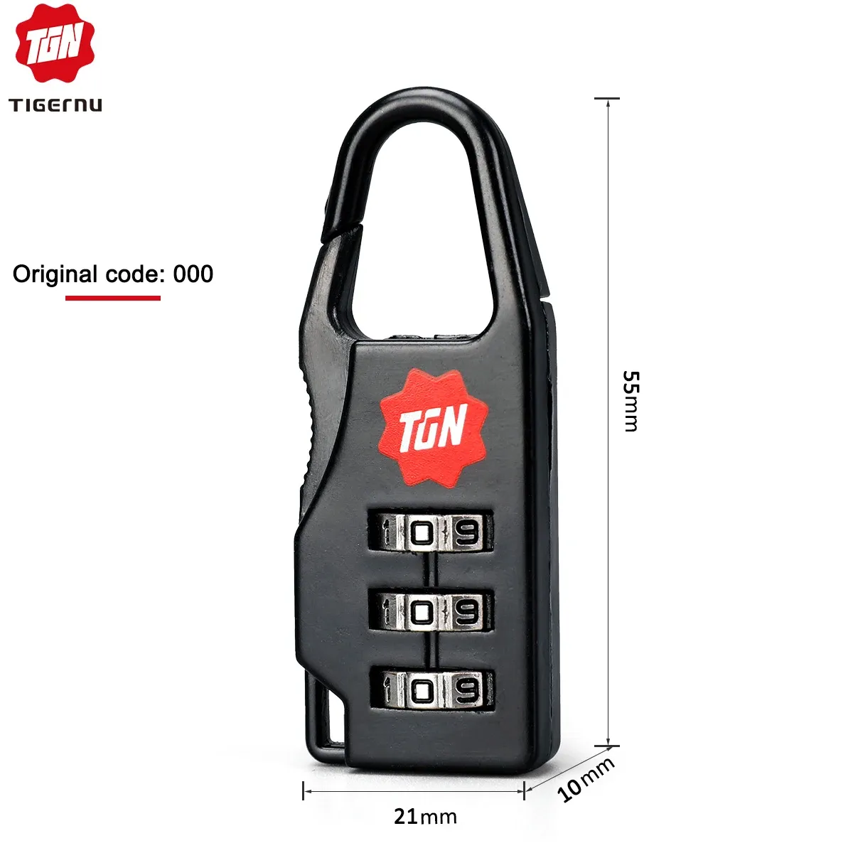 מנעול קוד קומפקטי למזוודה ולתיק נסיעות Tigernu
