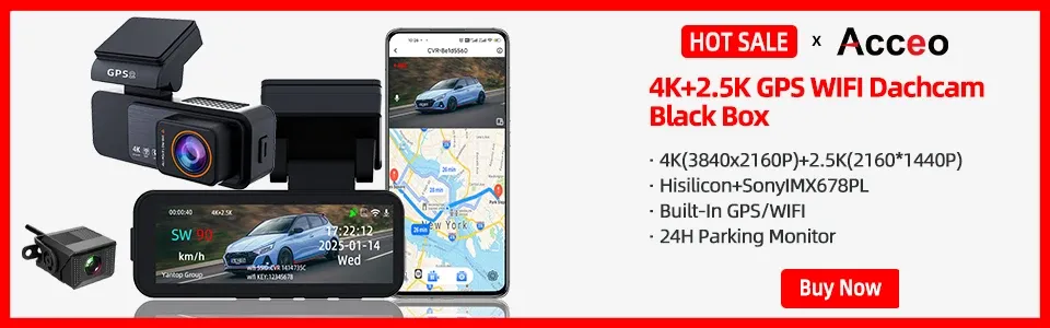 מראת דרך חכמה 4K עם מסך מגע 12 אינץ׳