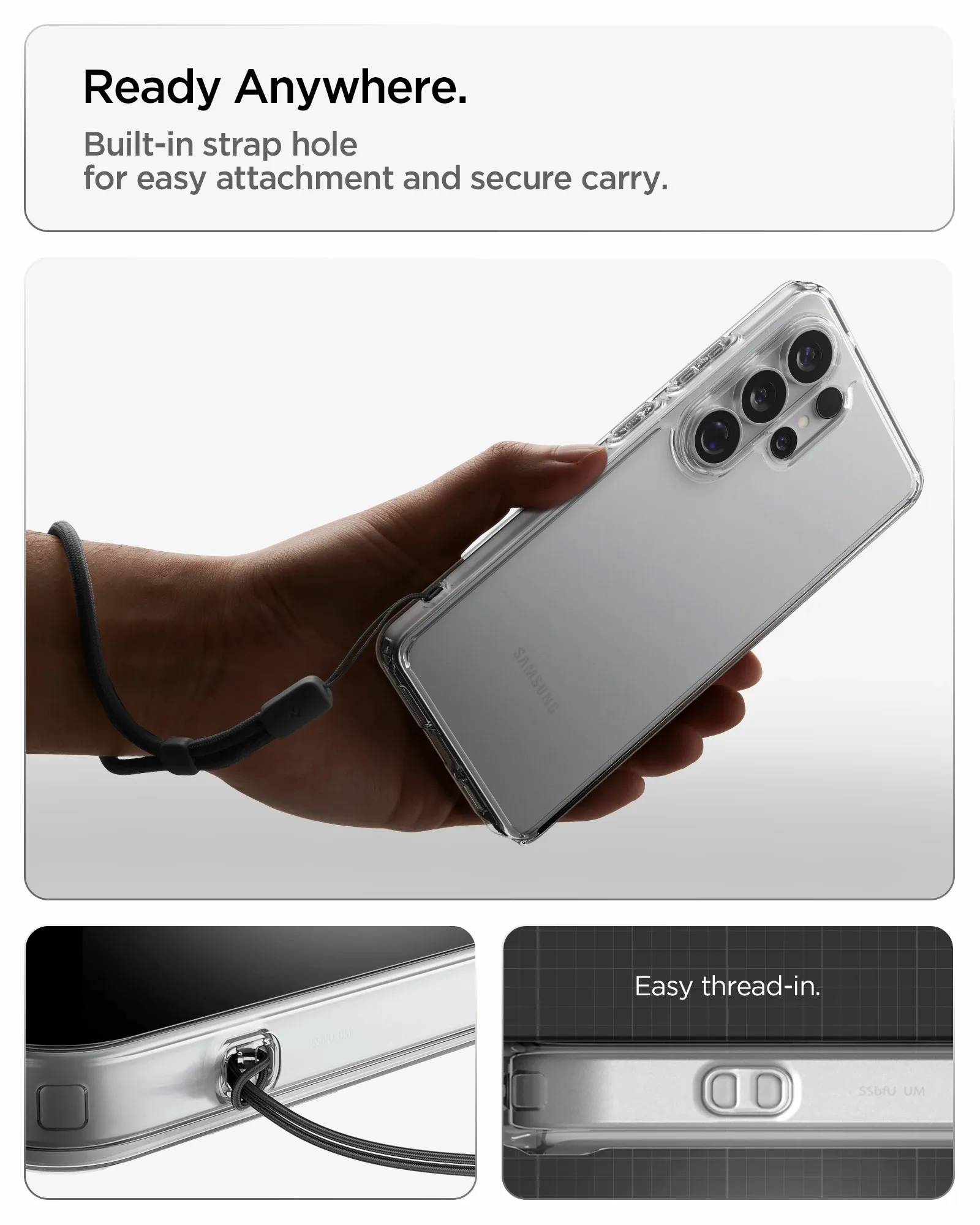 כיסוי שקוף מחוזק Spigen Ultra Hybrid לסמסונג Galaxy S26