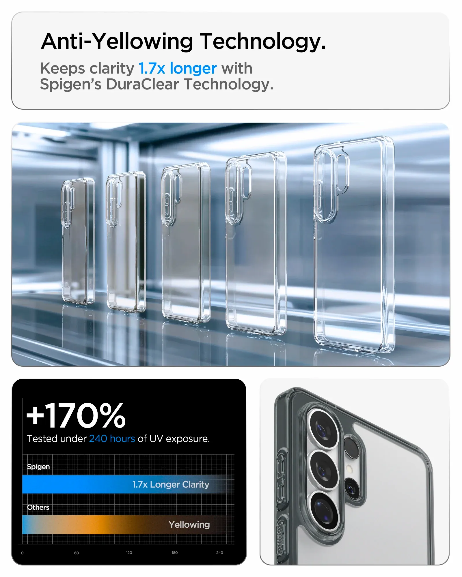 כיסוי שקוף מחוזק Spigen Ultra Hybrid לסמסונג Galaxy S26