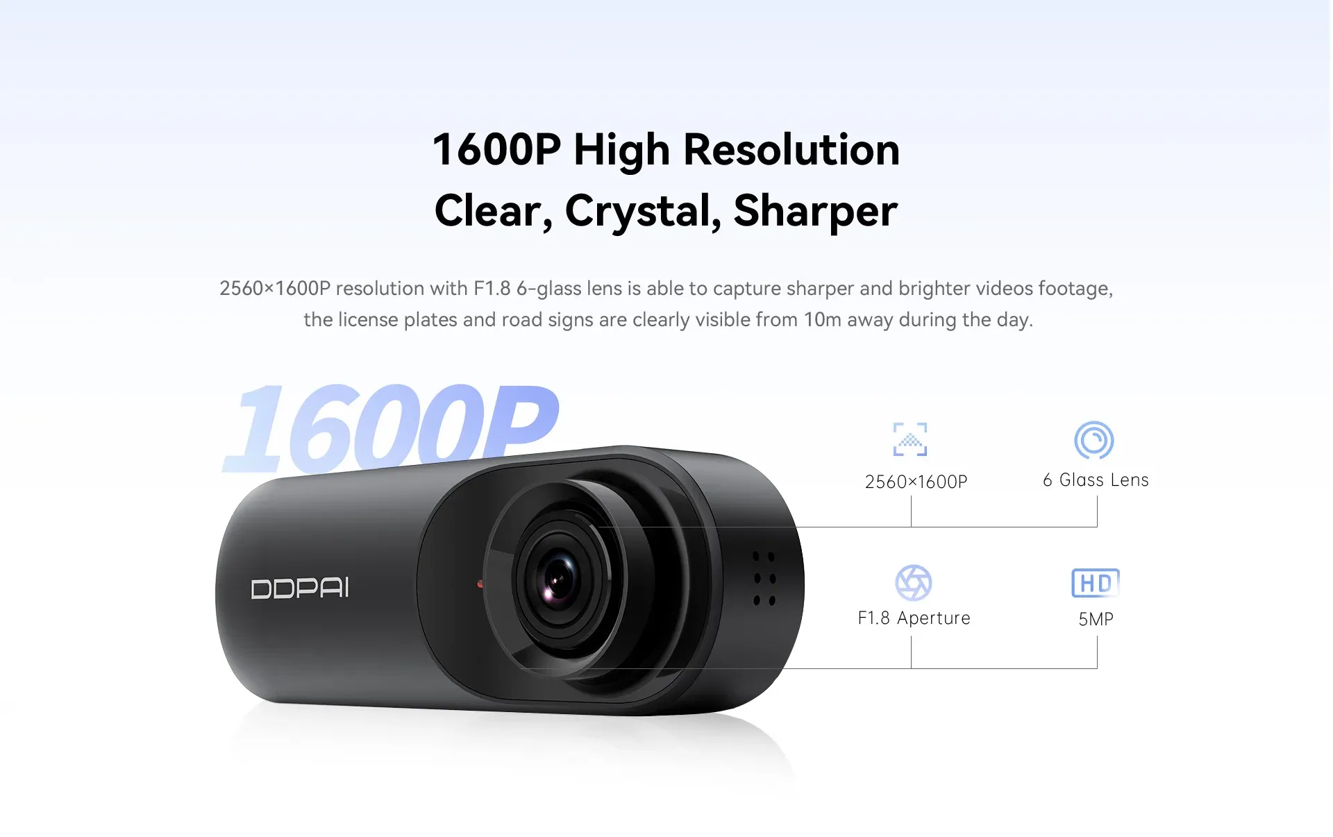 מצלמת דרך DDPAI Mola N3 Pro קדמית ואחורית 2.5K עם Wi‑Fi