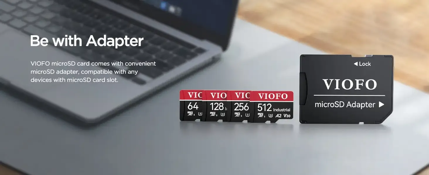 כרטיס זיכרון microSD תעשייתי VIOFO למהירות גבוהה