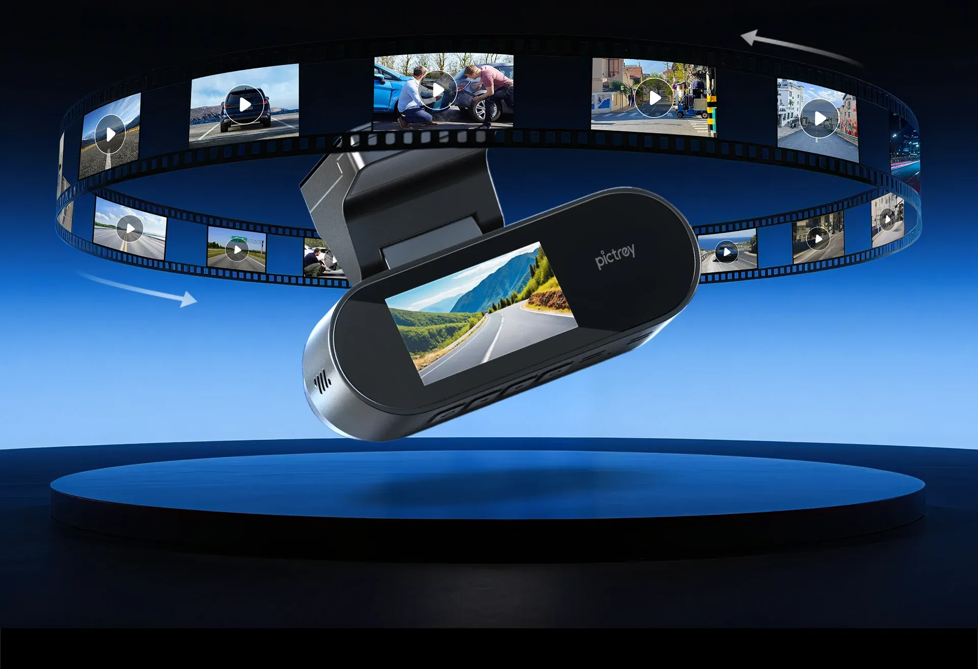 מצלמת דרך Pictrey A400 4K עם Wi‑Fi ו‑ADAS