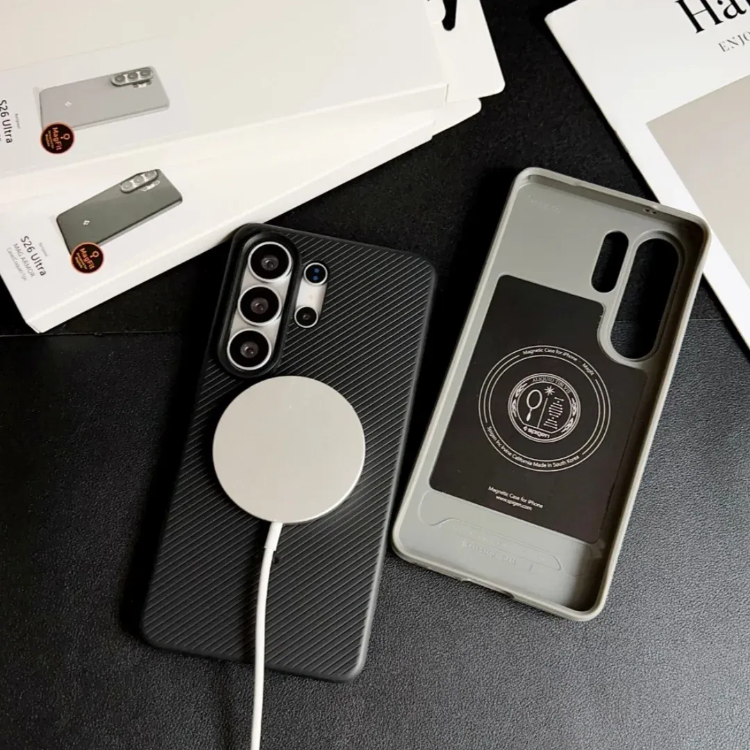כיסוי מגנטי מט Spigen TPU ל‑Galaxy S26 Ultra / S25 Plus