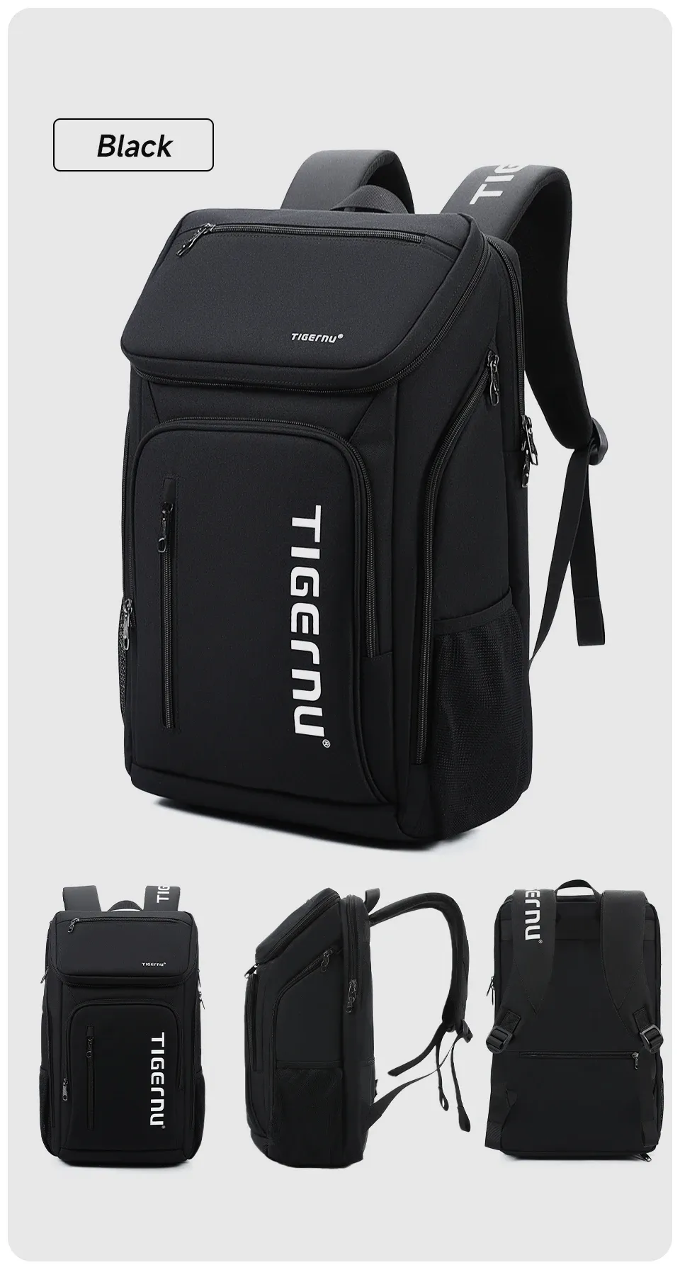 תרמיל ספורט Tigernu עם תא נעליים ופתיחה רחבה