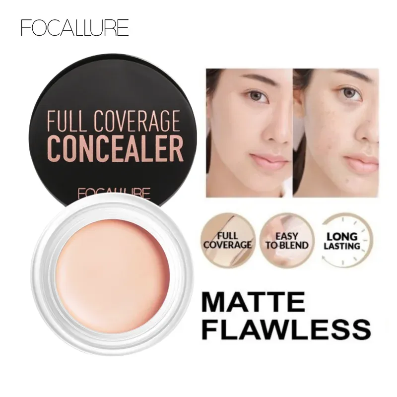 קונסילר קרמי עמיד במים FOCALLURE לכיסוי מלא