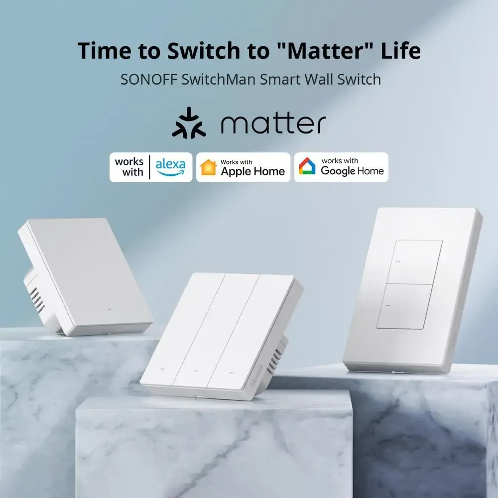 מתג קיר חכם SONOFF M5 עם Matter ושליטה קולית