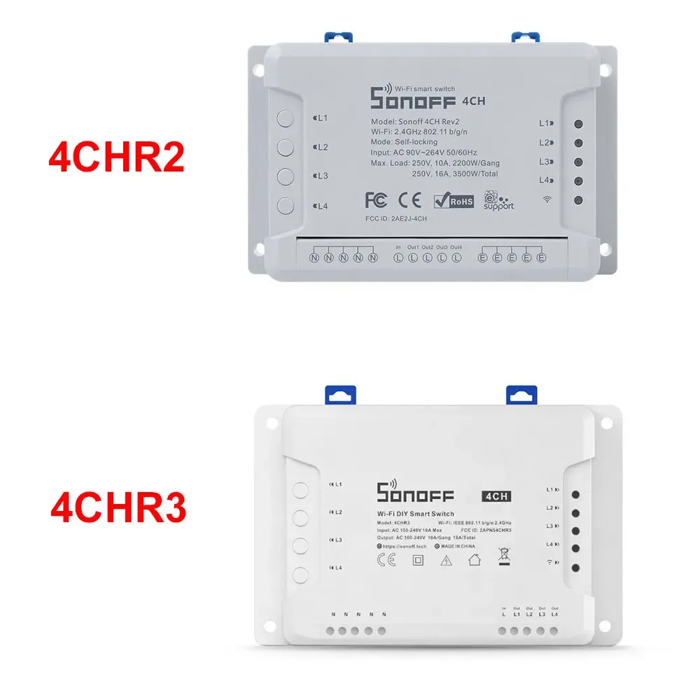מודול ממסר חכם Sonoff 4 ערוצים עם Wi‑Fi לבית מקושר
