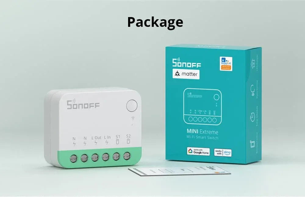 מודול מתג חכם קומפקטי SONOFF MINIR4M עם Matter