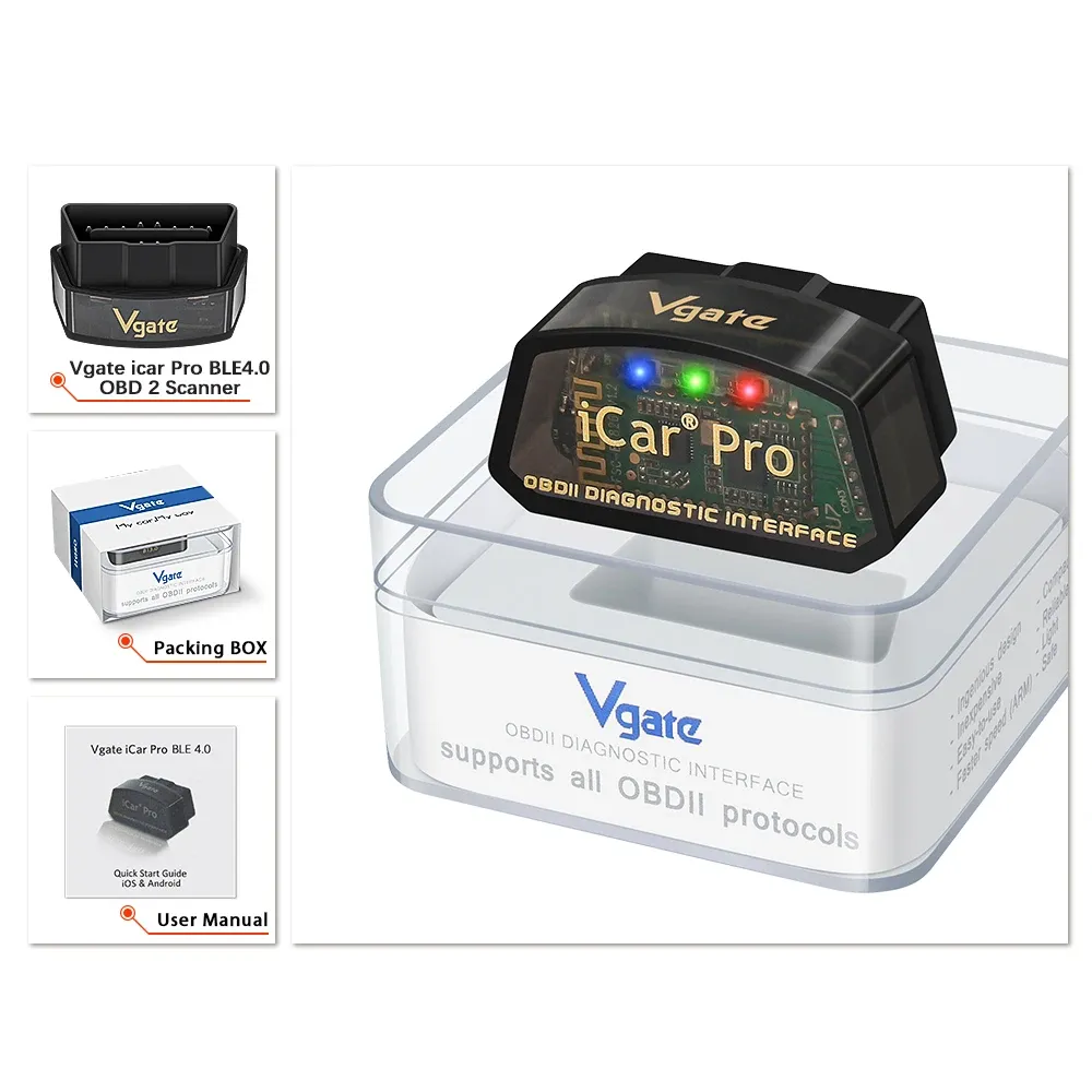 סורק OBD2 אלחוטי Vgate iCar Pro Bluetooth לאבחון מהיר