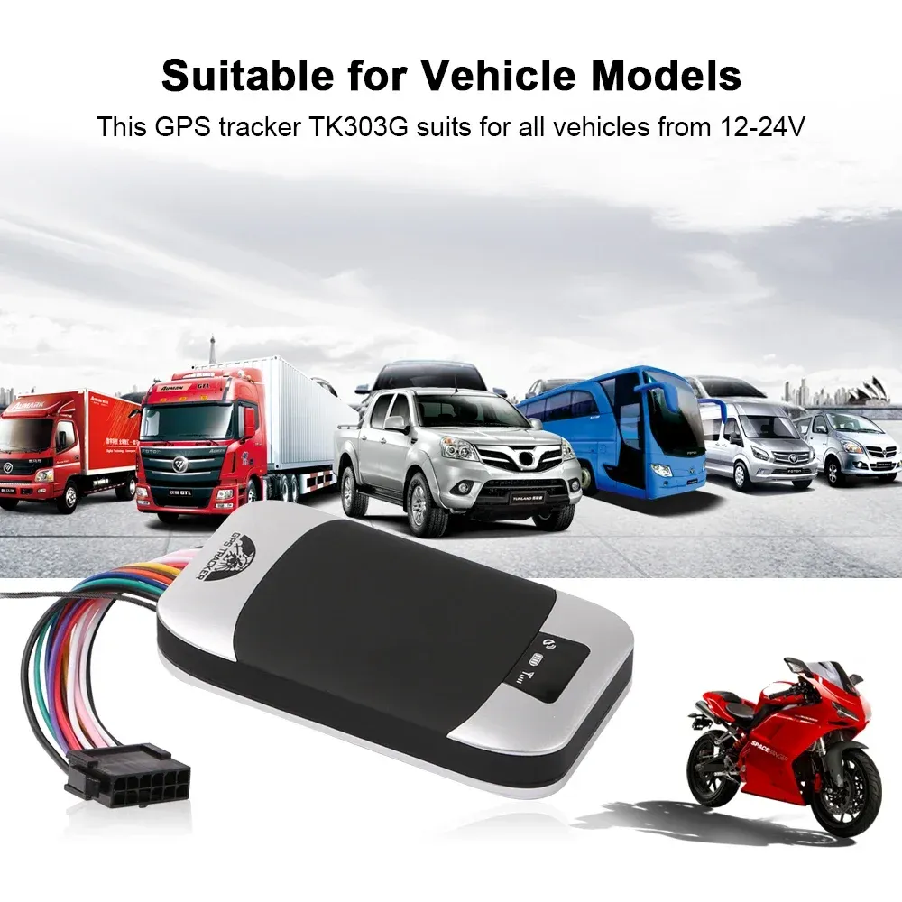 עוקב GPS חוטי לרכב Coban TK303G עם כיבוי מנוע מרחוק