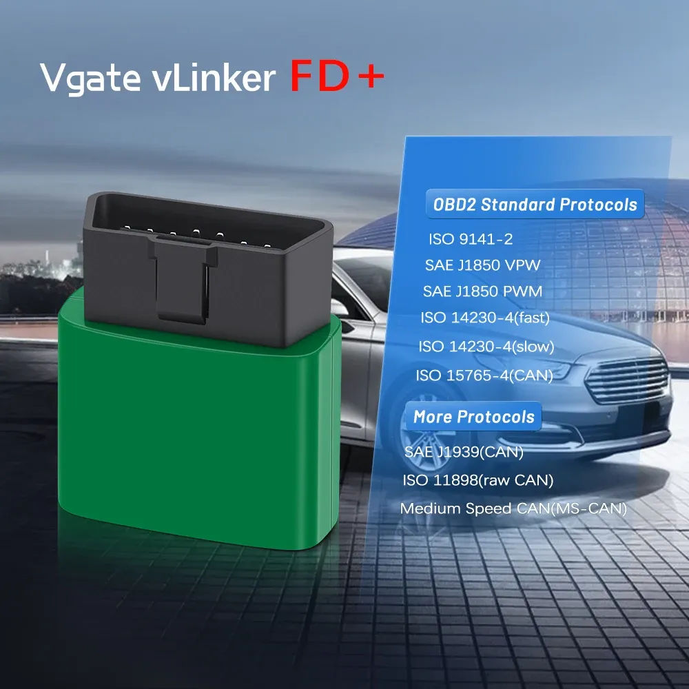 סורק אבחון אלחוטי Vgate vLinker FD+ ל‑FORScan ולרכבי Ford