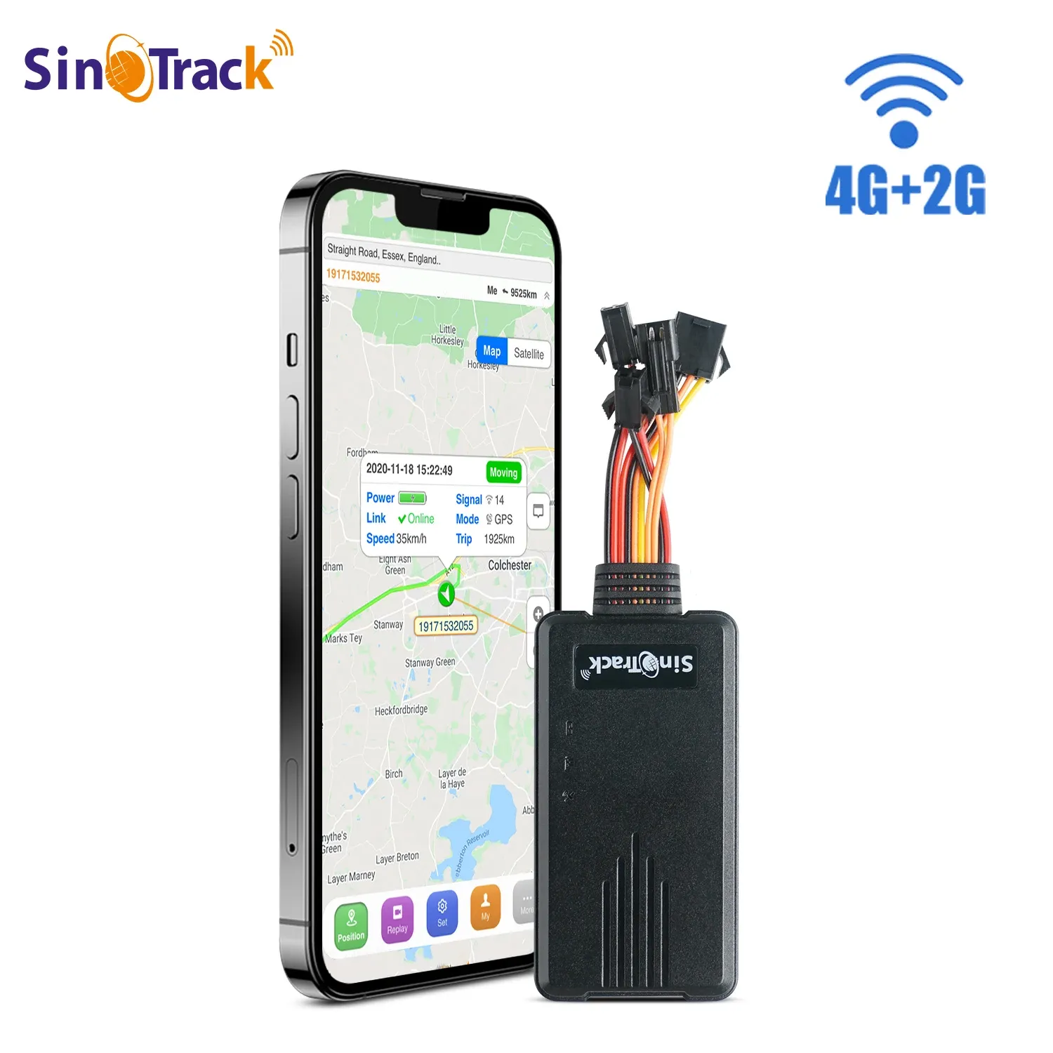 עוקב GPS 4G לרכב SinoTrack ST-906L עם ניתוק מרחוק