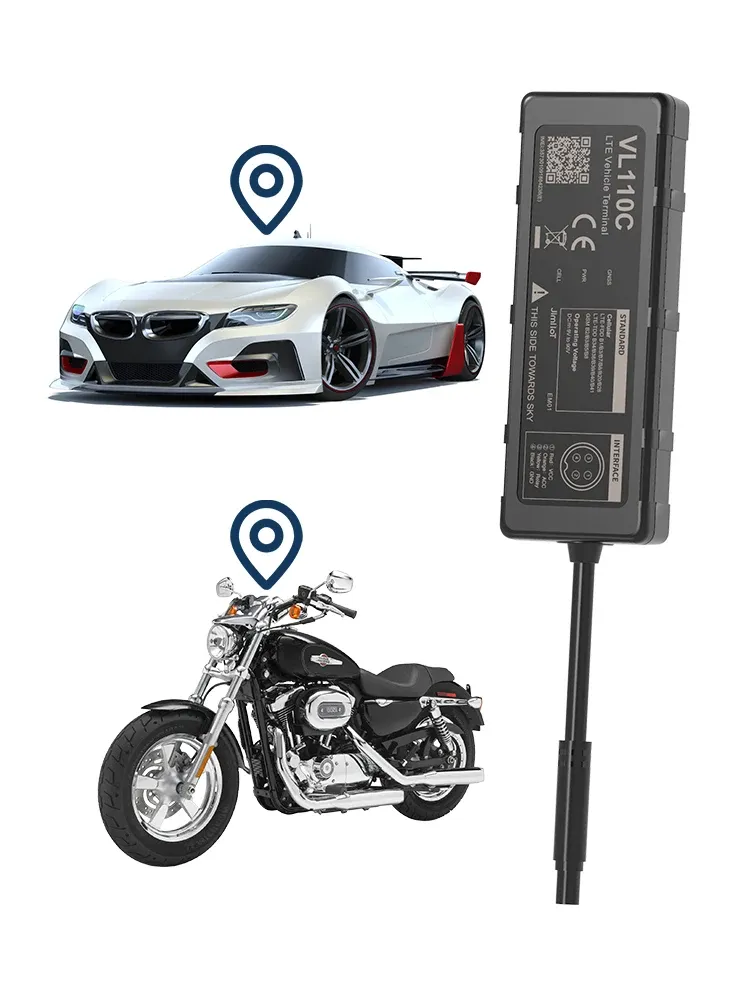 עוקב GPS קומפקטי לרכב ולאופנוע JIMIMAX VL110C עם ניתוק מרחוק