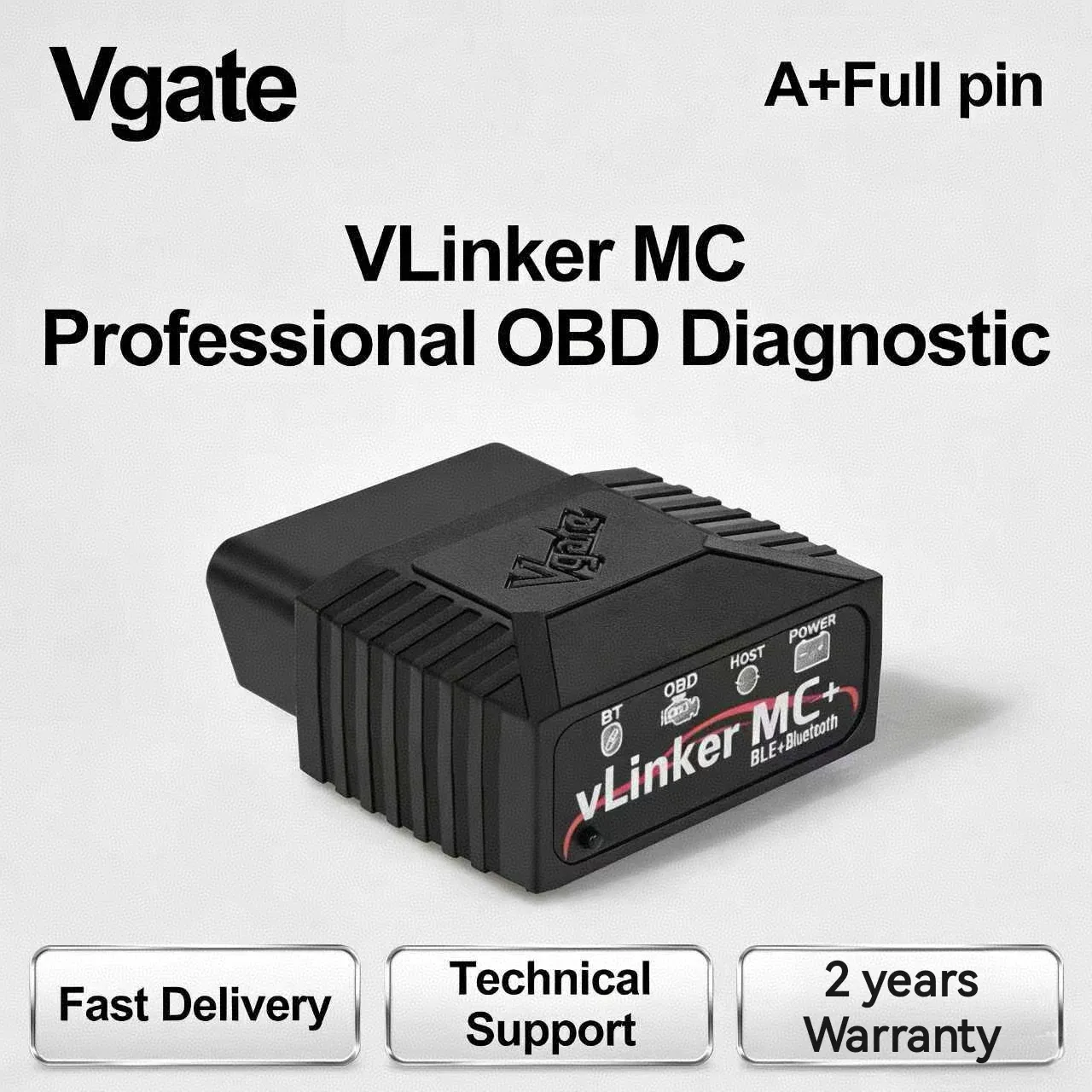 סורק אבחון OBD2 אלחוטי Vgate VLinker MC+ Bluetooth 4.0