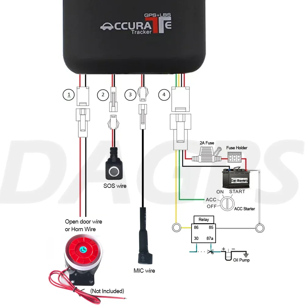 עוקב GPS 4G לרכב GT06 עם ממסר ו‑SOS
