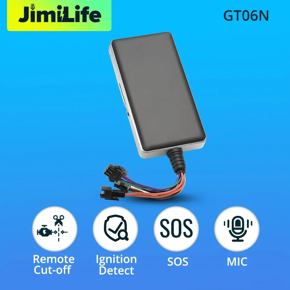 עוקב GPS חוטי לרכב Jimi GT06N עם התראות ושליטה מרחוק