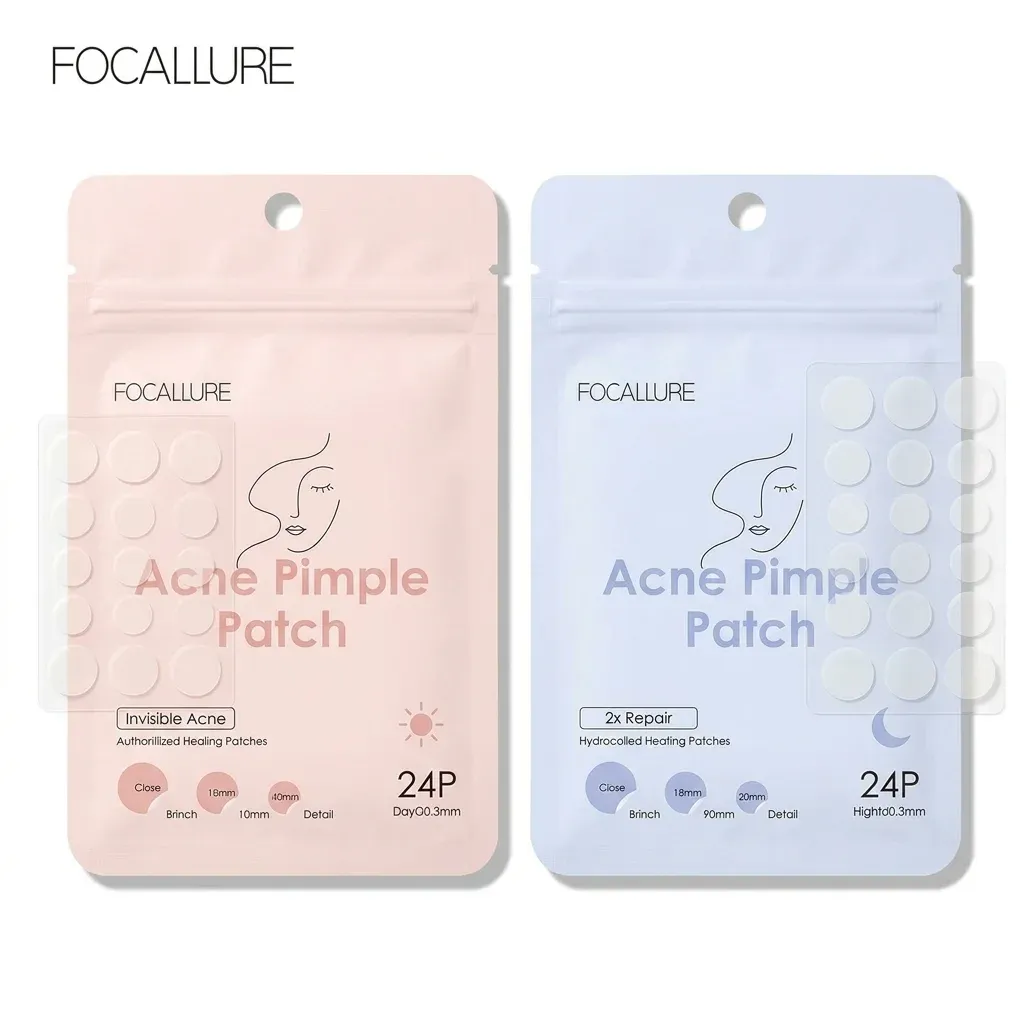 מדבקות אקנה שקופות של FOCALLURE יום ולילה