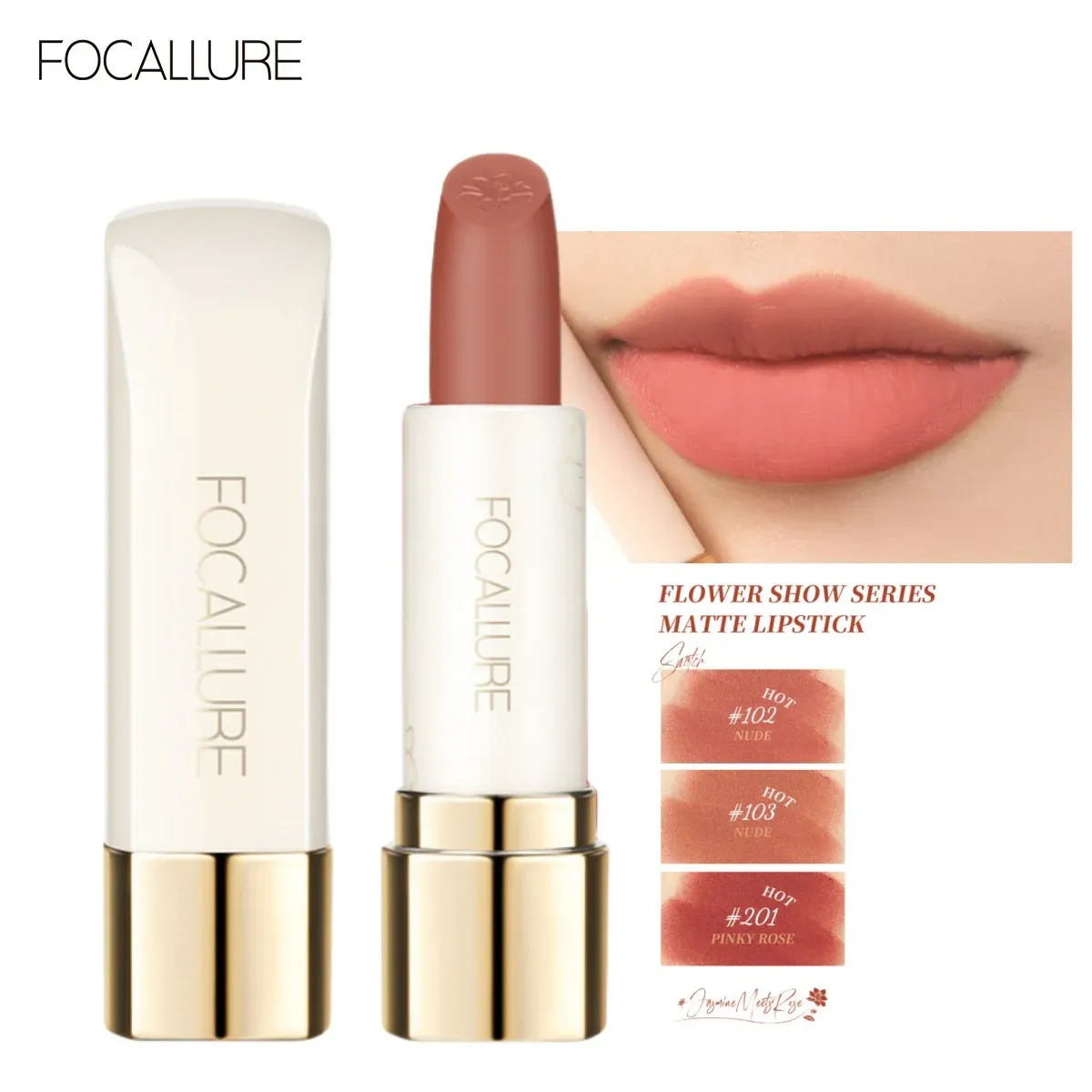 שפתון מאט עמיד FOCALLURE ב־16 גוונים