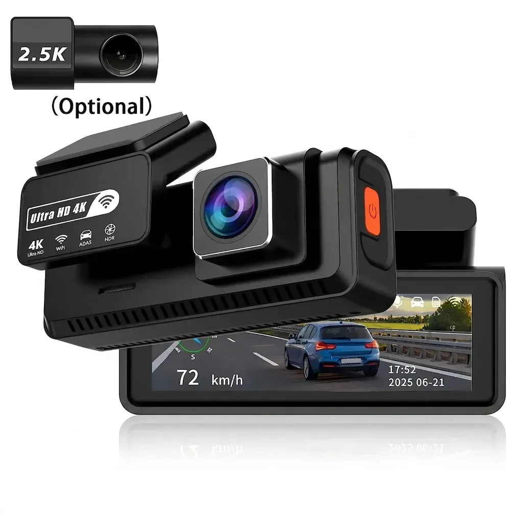 מצלמת דרך 4K כפולה עם GPS ו־Wi‑Fi