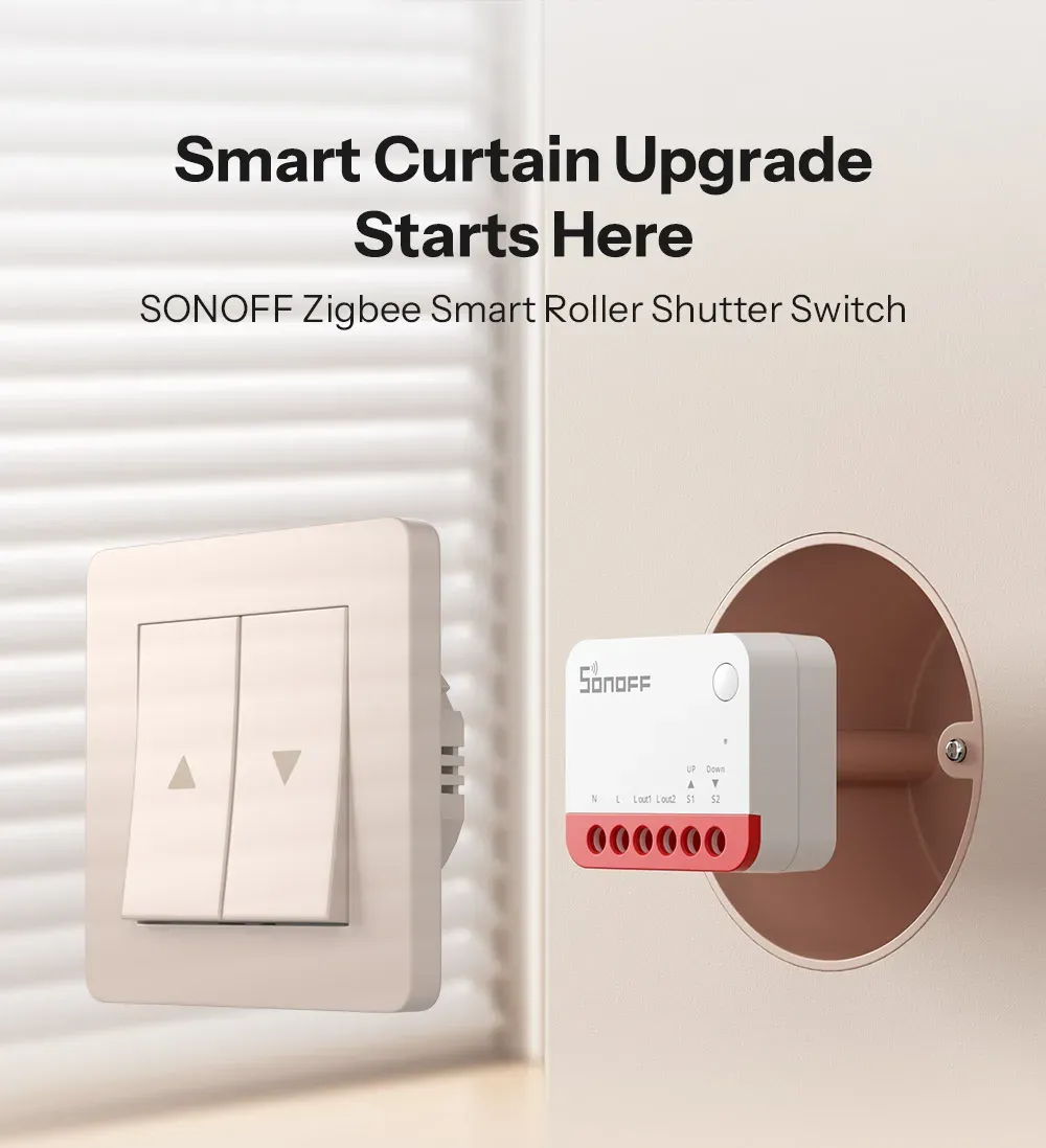 מתג תריס חכם Zigbee קומפקטי SONOFF MINI-ZBRBS