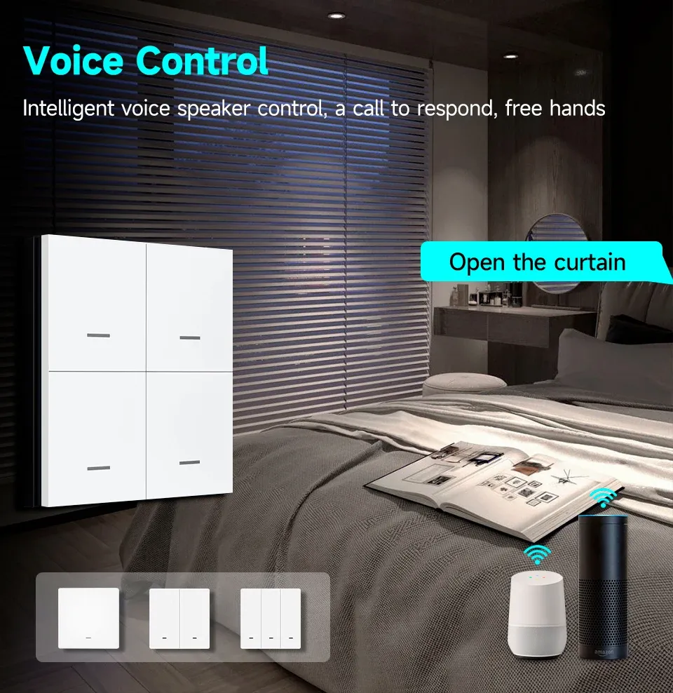 מתג סצנות Zigbee אלחוטי עם כפתור לחיץ