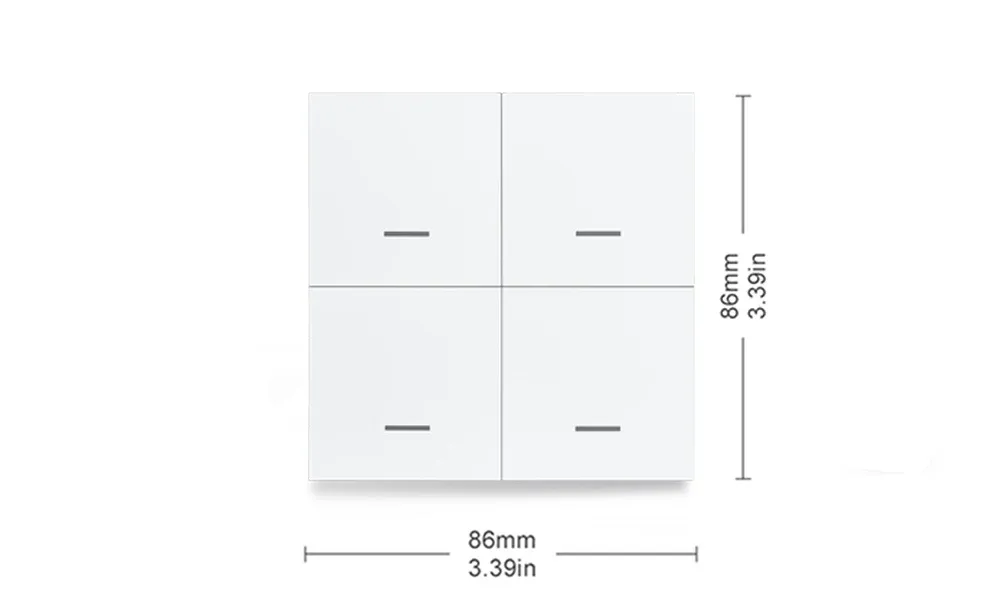 בקר סצנות Zigbee עם 4 כפתורים ו‑12 פעולות