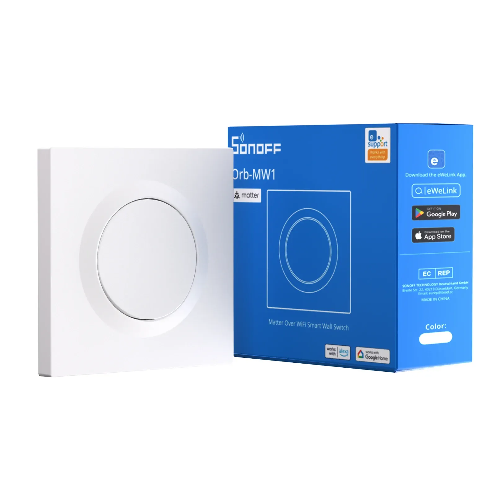 מתג קיר חכם SONOFF Orb-MW1 עם Matter ו‑Wi‑Fi