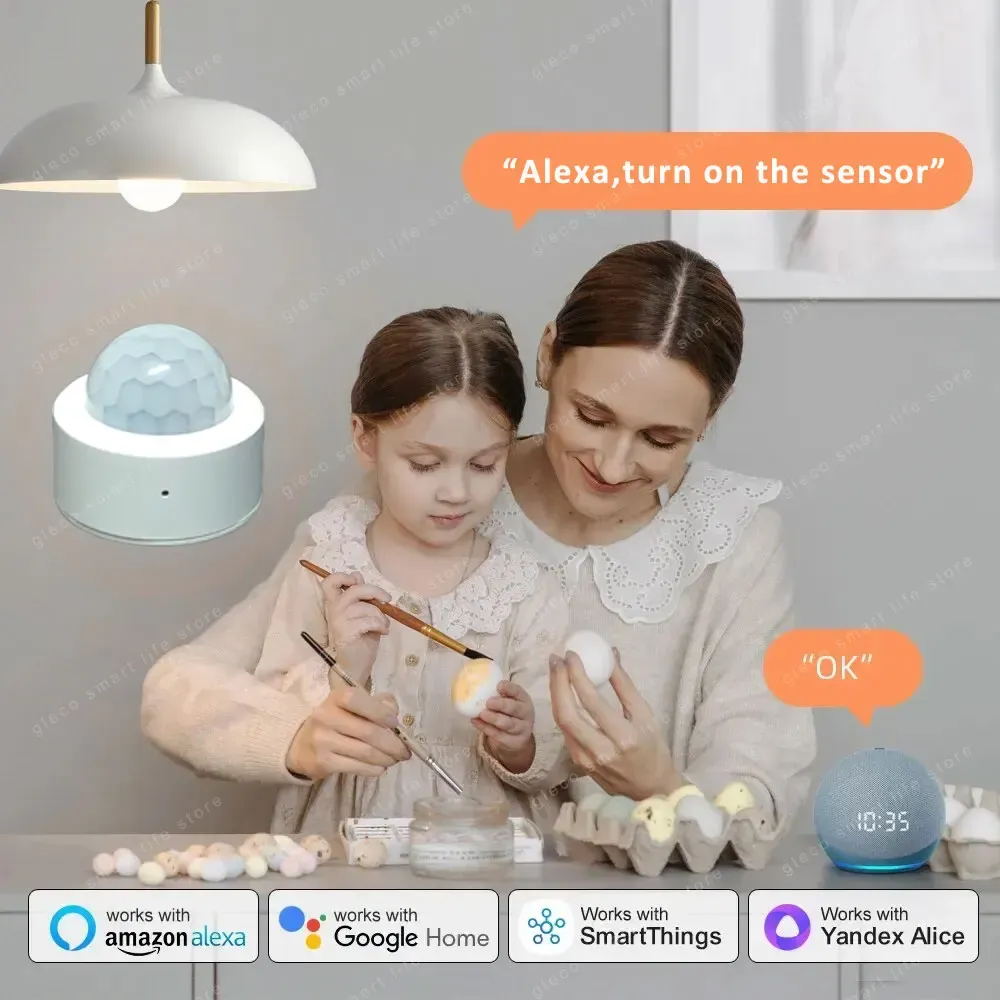 חיישן תנועה Zigbee קומפקטי לבית חכם