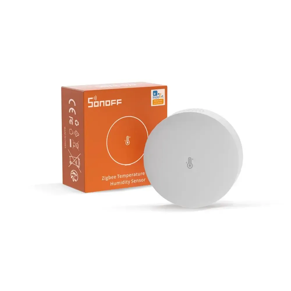 חיישן טמפרטורה ולחות Zigbee קומפקטי של Sonoff לדיווח חכם לבית