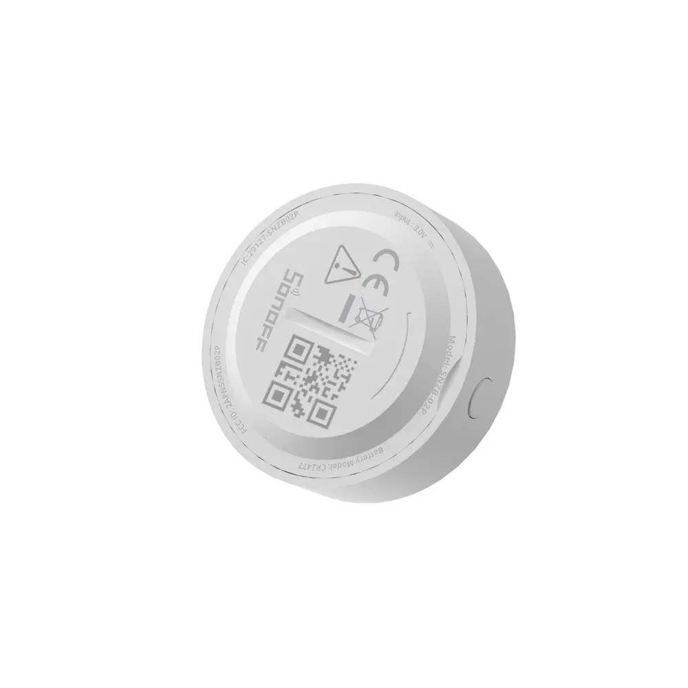 חיישן טמפרטורה ולחות Zigbee קומפקטי של Sonoff לדיווח חכם לבית