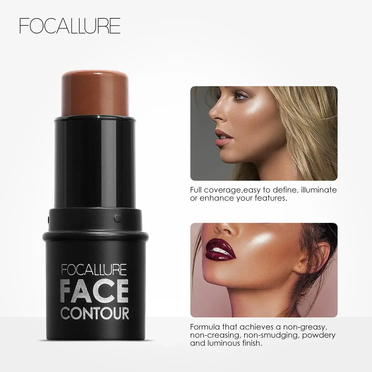 סטיק ברונזר והארה קרמי עמיד FOCALLURE לפיסול והדגשה