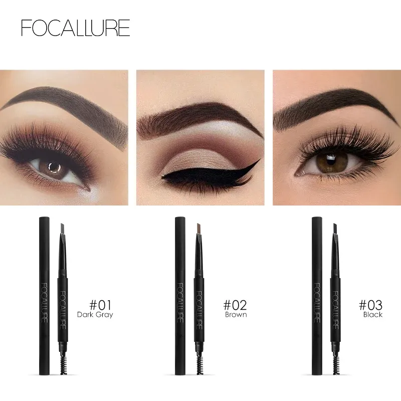 עיפרון גבות עמיד במים Focallure בשלושה גוונים